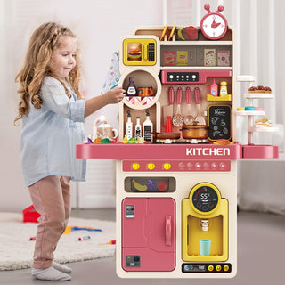 89 Pcs Play House Full Kitchen Toys Set for Children Pretend Play