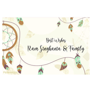 Gift Tag - Boho Feathers (72 pcs) (PREPAID ONLY)