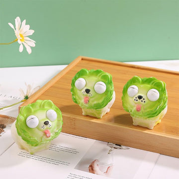 Eye-Popping Out Cabbage Dog Squeeze Toy for Kids