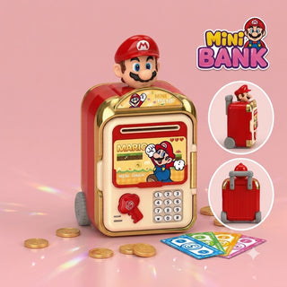 Super Mario Trolley Money Bank with Password lock for Kids