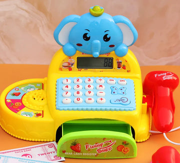 Elephant Design Cash Register Pretend & Play Toy for Kids