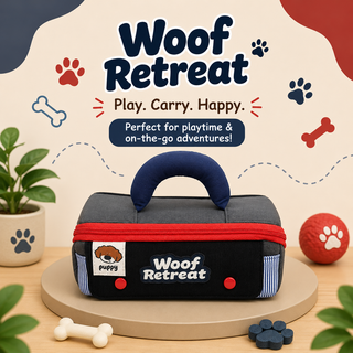 Woof Retreat Puppy Pencil Pouch for Kids | Dog-Themed Stationery Pouch