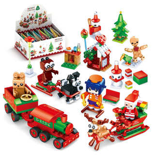 Christmas theme Mini Bricks Set (Random Design) (Pack of 1)