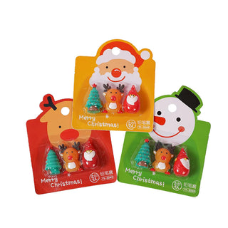3pc Christmas Theme Pencil Toppers