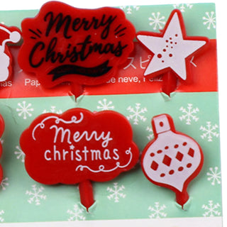 Christmas Design 8 Pcs Food Fruit Fork Picks for Kids (Random) (Pack of 1)