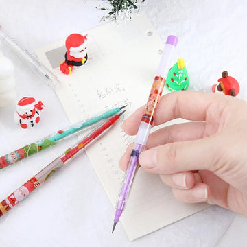 Christmas Design Silicone Topper Pencils (Pack of 4) (Random Design)