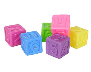 Numbers Design Chuchu Sound Toys: Non-Toxic, Colorful Bath Time Fun for Toddlers (6 pcs)