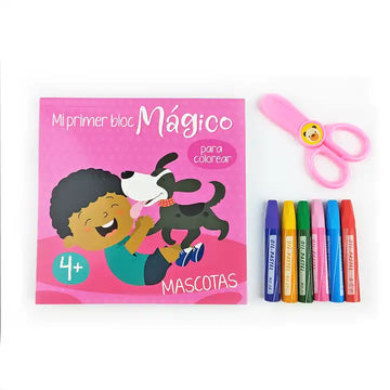 72-Page Coloring Set with Crayons and Safe Scissors