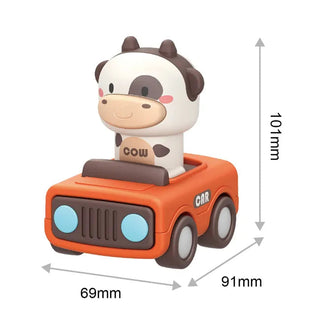 Animal in Car Press n Go Toys for Kids (Random) 1pc