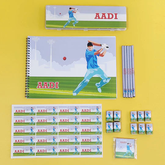 Personalized Stationery Set - Cricket (PREPAID ONLY)