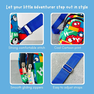 The Cartoon Print Crossbody Bag for Kids