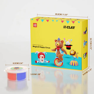 Cute Circus Air Dry Clay DIY Kits for Kids (1 pcs) (Random Animal)