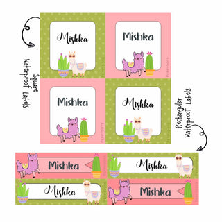 Labels Combo - Cute llama (PREPAID ORDER)