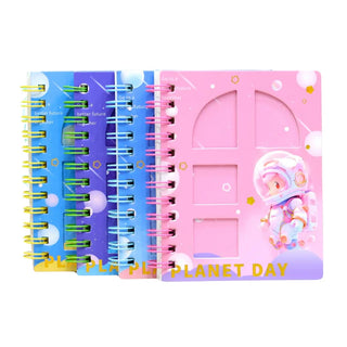 Cute Space Printed Mini Pocket Diary (Random Design) (1pc)