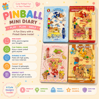 Pinball Mini Diary — Kawaii Pocket Notebook with Fun Pinball Game (Random)
