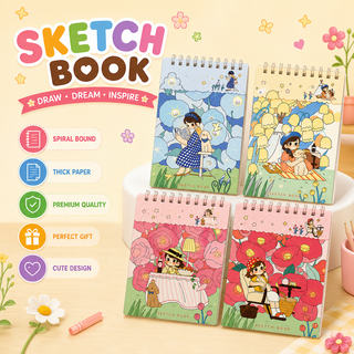 Annie's Kawaii Sketch Book — Spiral Bound | Cute Floral Design for Kids (Random)