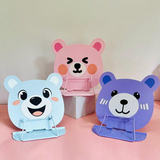 Cute Bear Book Stand – Adjustable Cartoon Reading Holder for Kids (Random Design)