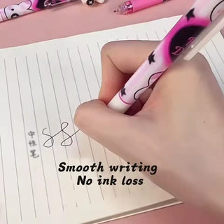 Kawaii 3D Topper Ball Pen – Pink Bunny, Heart & Paw Print | Kids Stationery
