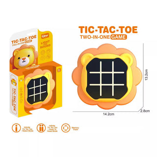Animal Design 3-in-1 Electronic Tic Tac Toe & Memory Game Puzzle Console for Kids