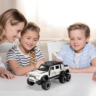 Premium Quality Die Cast Simulation Pull Back Sports Toy Car (Defender) (White)