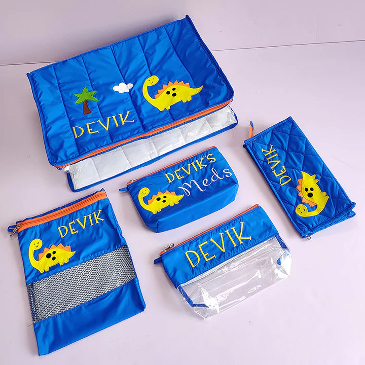 Travel Pouch Set - Blue Dino (PERPAID ONLY)