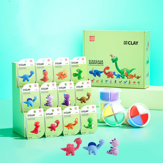 Cute Dinosaur Air Dry Clay DIY Kits for Kids (1 pcs) (Random Animal)