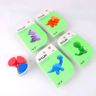 Cute Dinosaur Air Dry Clay DIY Kits for Kids (1 pcs) (Random Animal)