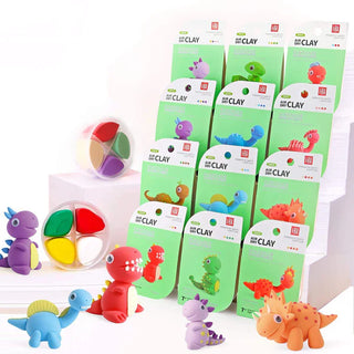 Cute Dinosaur Air Dry Clay DIY Kits for Kids (1 pcs) (Random Animal)