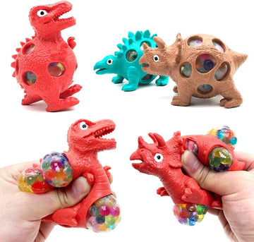 Dino Squeeze: Dinosaur Stress Relief Mesh Ball for Kids