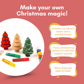 Cots and Cuddles Wooden Diy Christmas Tree for Kids Age 3+