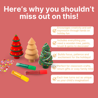 Cots and Cuddles Wooden Diy Christmas Tree for Kids Age 3+