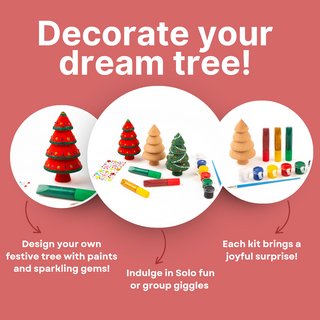 Cots and Cuddles Wooden Diy Christmas Tree for Kids Age 3+