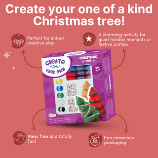 Cots and Cuddles Wooden Diy Christmas Tree for Kids Age 3+