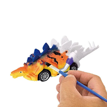 DIY Dinosaur Pull Back Car with 6 Watercolor Paints