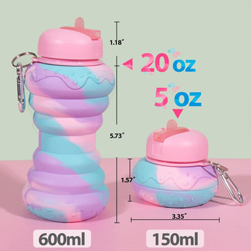 Quirky and Portable: The Donut-Shaped Silicone 600ml Bottle