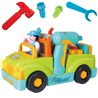 Multifunctional Assemble and Disassemble Truck with Electric Drill and Tools for Kids