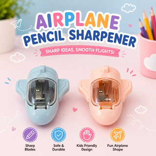 Airplane Pencil Sharpener for Kids — Cute Pastel Colours