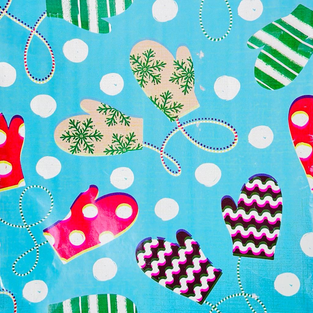 christmas hand gloves gift wrap