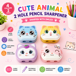 Kawaii Cat 2-Hole Pencil Sharpener