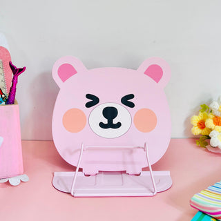 Cute Bear Book Stand – Adjustable Cartoon Reading Holder for Kids (Random Design)