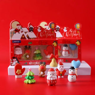 Christmas-Themed 3D Erasers for Kids (Pack of 4)