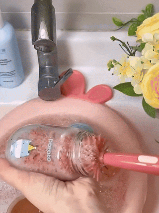 Bottle Brush Set 3-in-1 Silicone Cleaning brush for Kids Baby Bottle (Random Color)