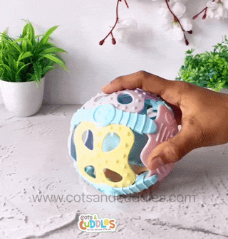 Baby Rattle Ball - Teething Sensory Montessori Toy for Infants