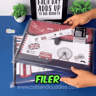 London Themed Professional File Folders for Certificates, Documents Bag Document Holder