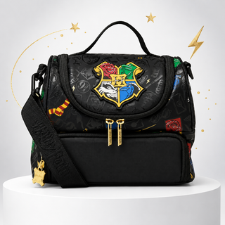 Harry Potter Double Decker Insulated Lunch Bag – Black | Kids School Lunchbox