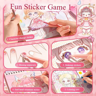 Doll Dress Up Sticker Activity Book for Kids | Stick, Color & Style Creative Fashion Fun (Random Theme)