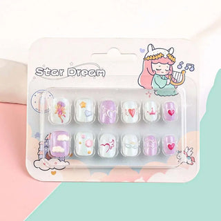 (Pack of 10) Cute Design Attractive Baby False Nail for kids (Prepaid Only)