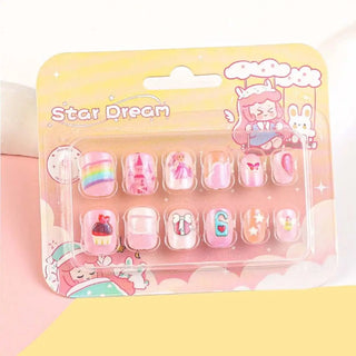 (Pack of 10) Cute Design Attractive Baby False Nail for kids (Prepaid Only)
