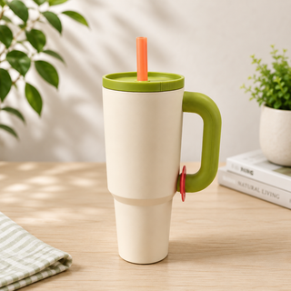 Insulated Tumbler with Handle & Straw | BPA Free | 5 Bright Colors