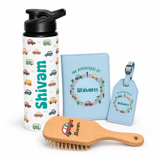 Personalized Kids Adventure Gift Hamper – Cars & Travel Theme